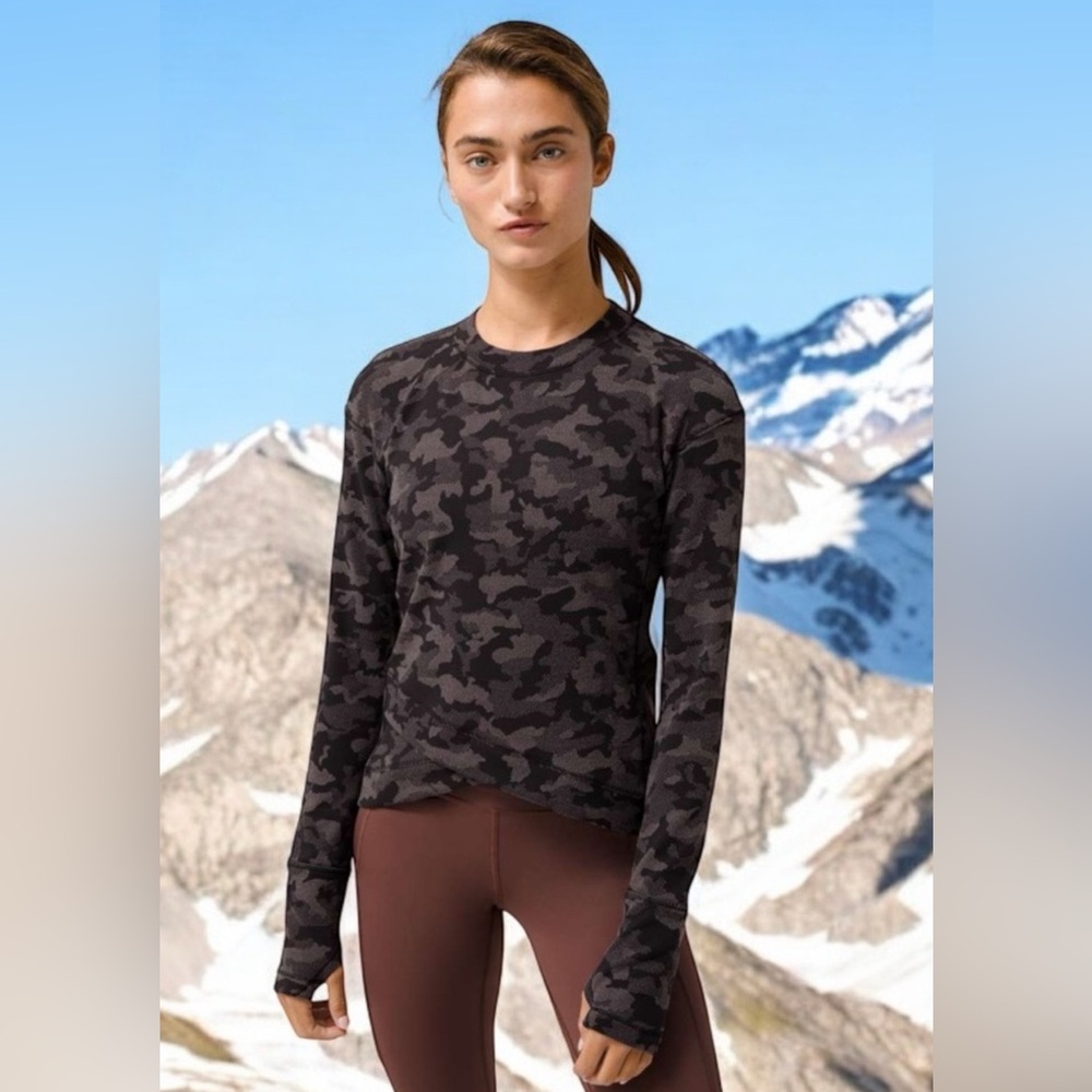 LULULEMON RULU CLOSE TO CROSSING Long-Sleeve Shirt Size4 Heritage Camo